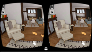 Không gian 3D mô phỏng nội thất căn phòng qua công nghệ thực tế ảo VR